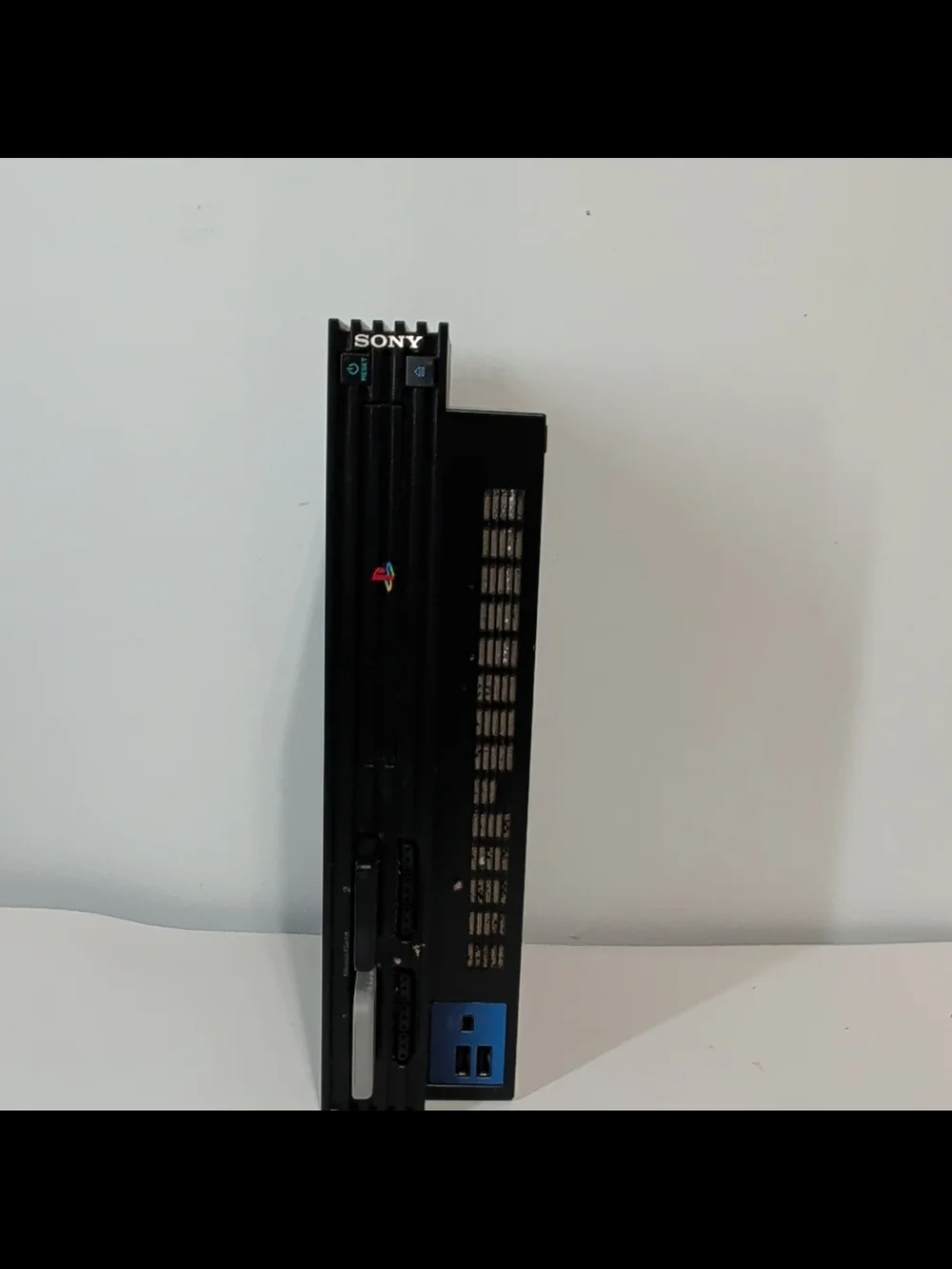 Sony PlayStation 2 Slim Black Console with Blue PS2 Logo